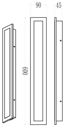 LED vonkajšie nástenné svietidlo WOW LED/20W/230V 3000/4000/6500K 60 cm IP54 čierne
