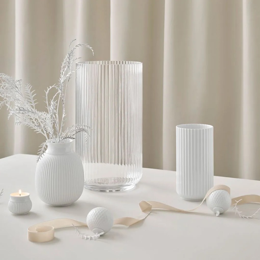 LYNGBY Porcelánová váza Vase White 15 cm