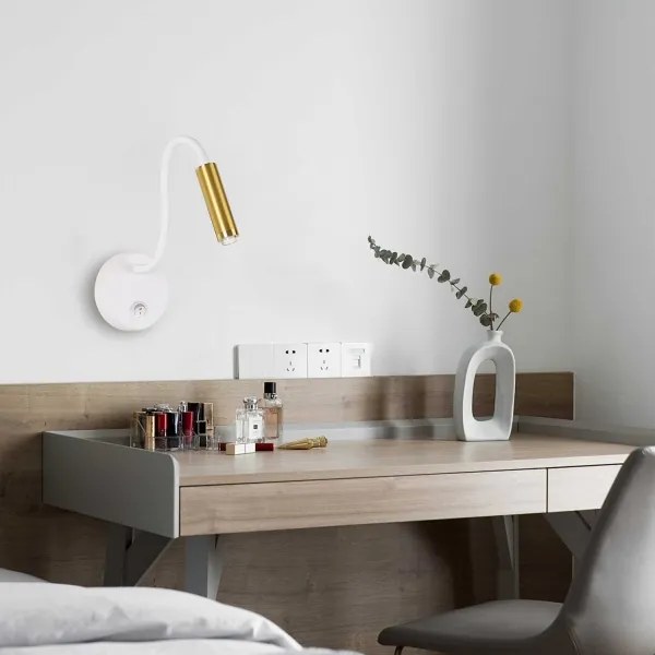 Brilagi - LED Stmievateľná flexibilná nástenná lampa MAYA 1xG9/4W/230V biela/zlatá