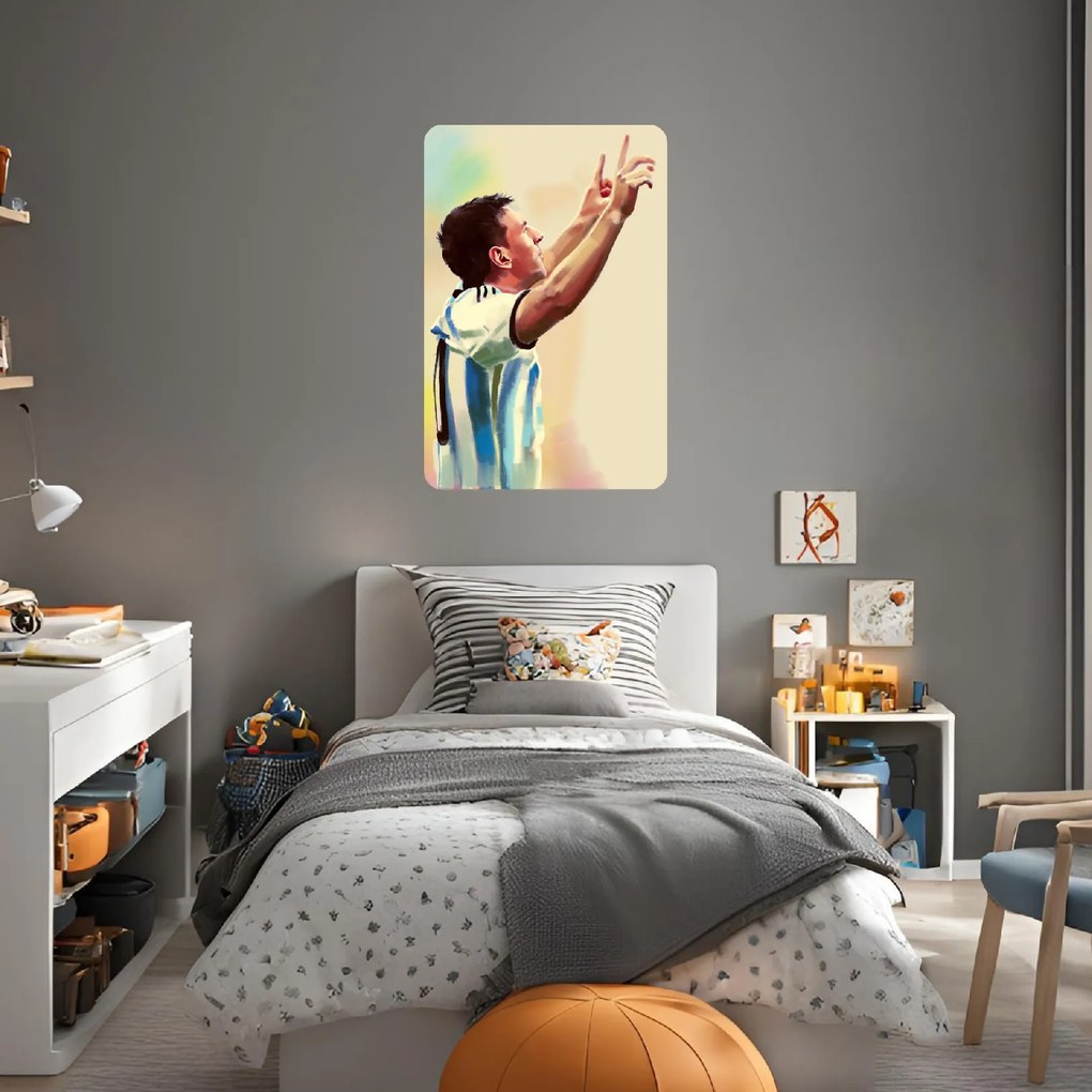 Textilná nálepka na stenu "MESSI"