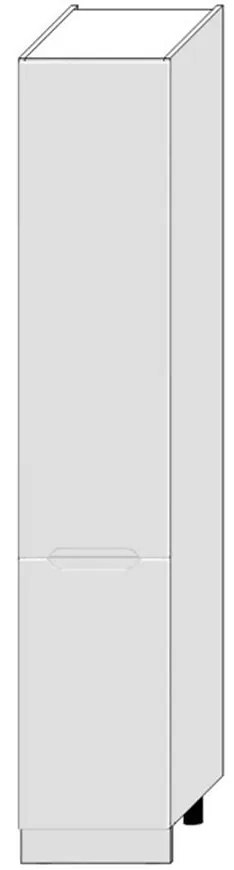 Kuchynská skrinka Zoya D40sł 2133 Pl 2frBiely hrášok / Biely