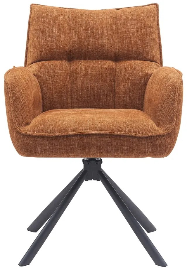 Oranžové čalúnené jedálenské kreslá v súprave 2 ks Marilla – Unique Furniture