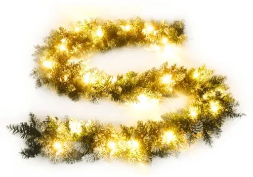 vidaXL Vianočná girlanda s LED svetielkami zelená 5,2 m PVC-