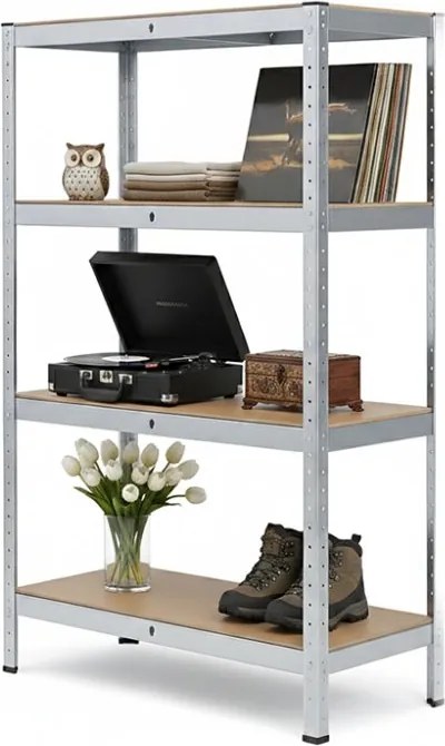 Akcia 3x Regál 150x70x30 cm pozinkovaný 4-policový, nosnosť 700 kg