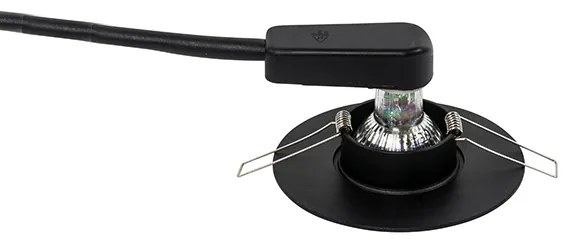 Moderné zapustené bodové svetlo čierne 12 cm - Buco