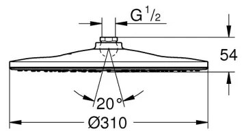 GROHE 26561000 - Hlavová sprcha RAINSHOWER 310 mm lesklý chróm