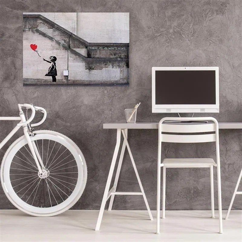 Gario Obraz na plátne Banksy nástenná maľba dievča s balónom Rozmery: 120 x 80 cm
