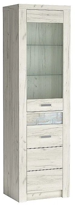 Vitrína Indianapolis 56 cm dub craft biely