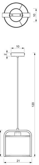 Luster na lanku JONKO 1xE27/60W/230V