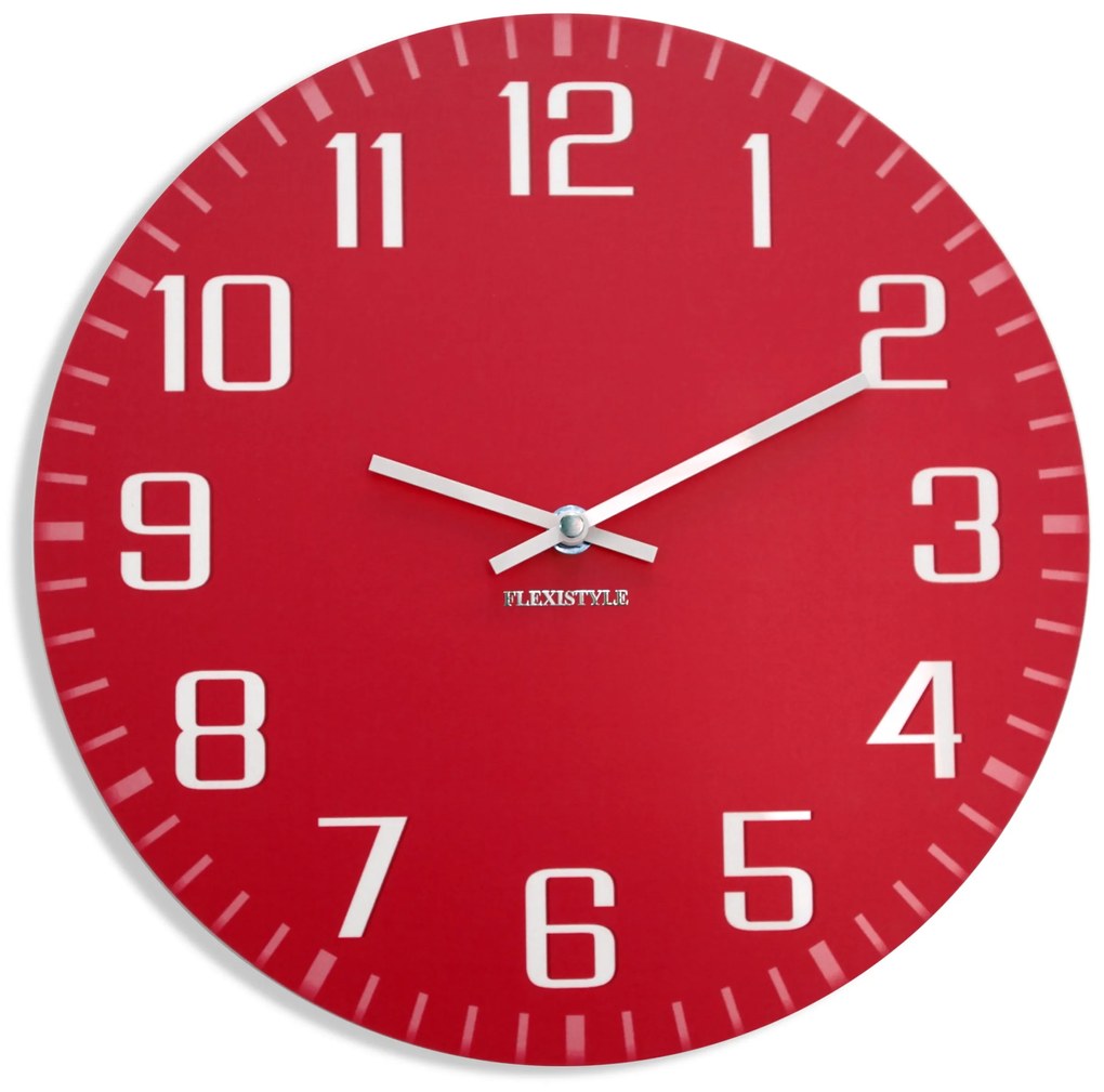 Dekorstudio Moderné nástenné hodiny Facile červené