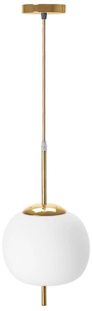 Toolight - sklenená závesná stropná lampa  APP669-1CP, zlatá, OSW-00094