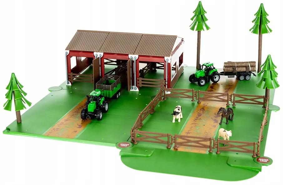 Veľká detská farma s traktormi a zvieratami | 102-dielna