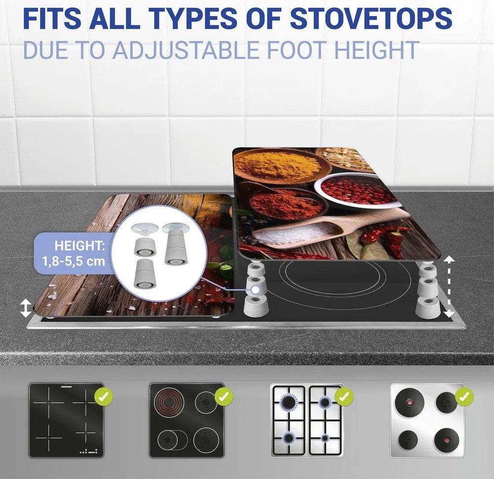 Súprava 2 sklenených krytov na sporák Wenko Spice