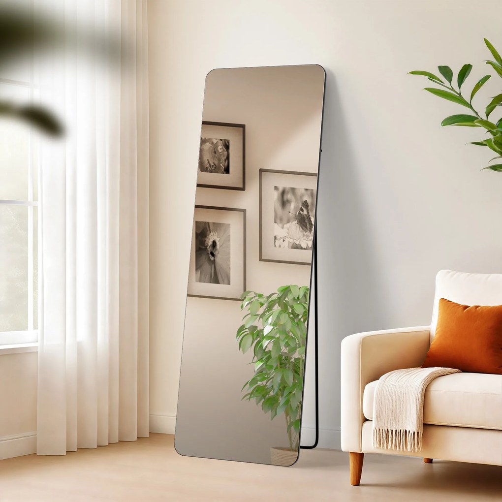 Zrkadlo Gurnee 150x50 cm - čierne matné