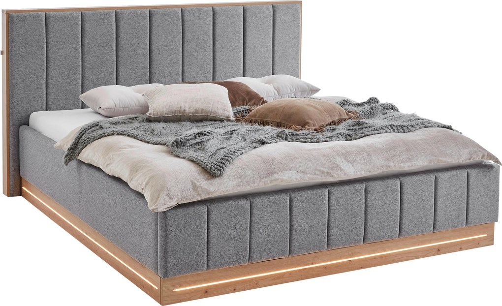 XXXLutz ČALÚNENÁ POSTEĽ, 180/200 cm, sivá Chameo - Online Only spálne - 000101028202