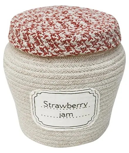 Krémový látkový detský kôš na hračky ø 20x23 cm Jam Jar – Lorena Canals