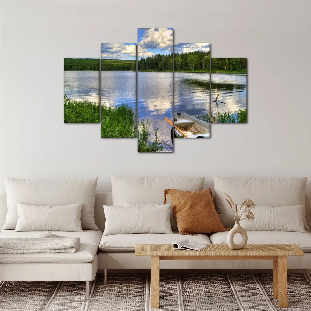 Obraz - Malebná dedina (150x105 cm)