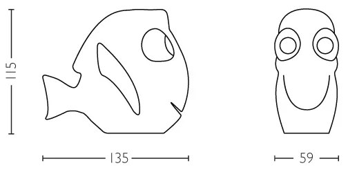 Philips 71768/90/16 - LED Detská lampa DISNEY DORY 1xLED/0,3W/3V