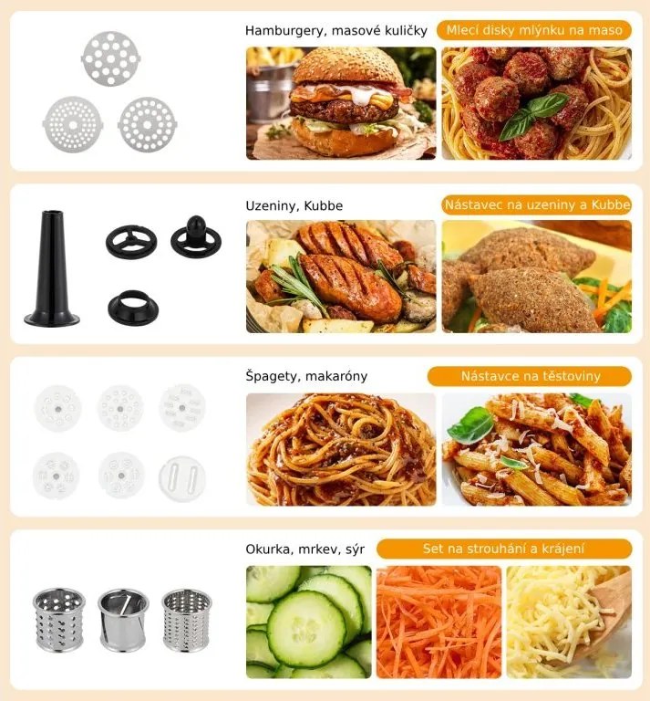 MEGAKOMBO Multifunkčný kuchynský robot BestBerg BBR-1900B + 15dielna sada riadu s mramorovým povrchom BestBerg BBN-1015A / čierna