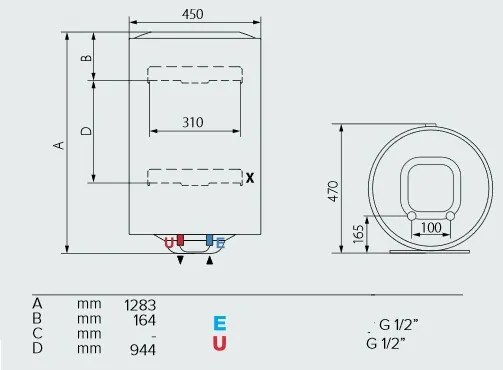 ARISTON PRO1 ECO 150V 2K Elektrický zásobníkový ohrievač vody, 2kW 3700569