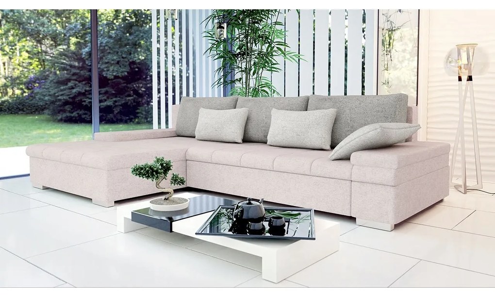 Rohová sedacia súprava Kanton Premium, Dostupné poťahy: Terra 15 + Terra 15 + Terra 06 ECO, Strana: ľavá