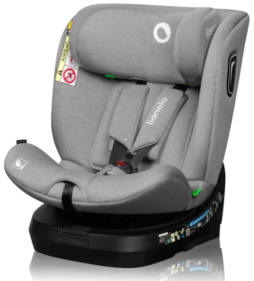 Lionelo - Autosedačka s otočnou bázou BRAVE i-Size 40-150 cm Grey Stone