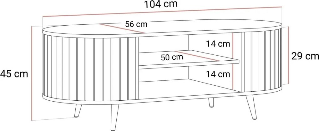 KONFERENČNÝ STOLÍK LANDRY 3 KAŠMÍR