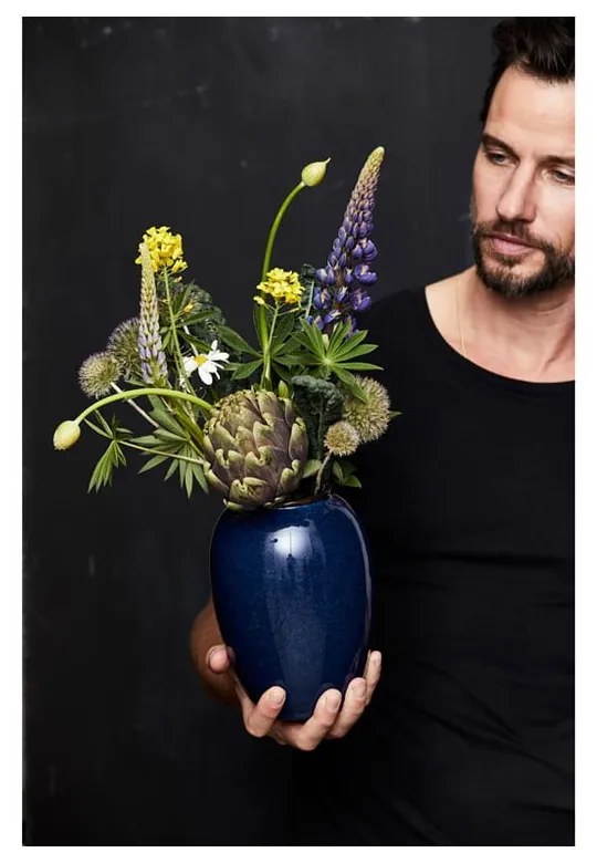 Tmavomodrá kameninová váza (výška 20 cm) Gastro Blue – Bitz