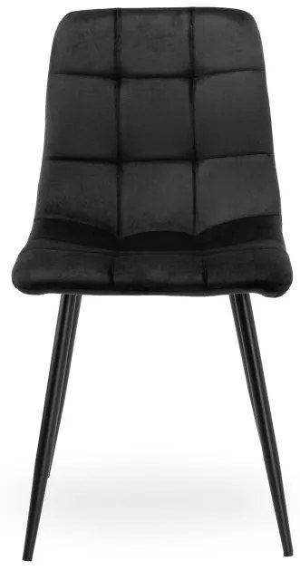 Jedálenská stolička DENVER zamatová, čierna