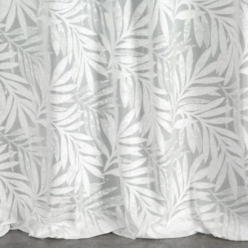 EUROFIRANY záves s vyrezávaným kvetinovým vzorom 140 cm x 250 cm biela 100 % polyester Rozmer varianty: 140 cm x 250 cm, Farba varianty: Biela