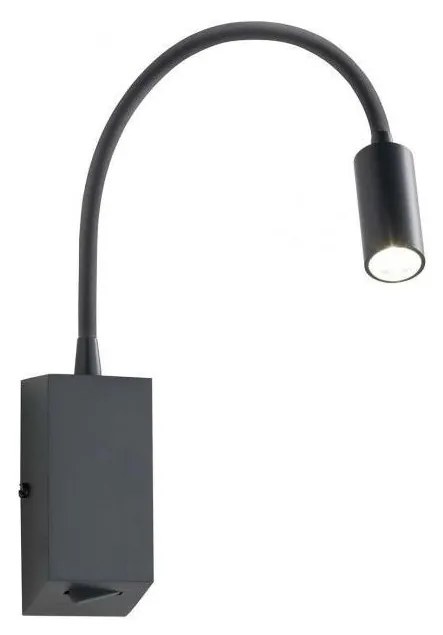 Redo 01-1194 - LED Flexibilná lampička HELLO LED/3W/230V čierna