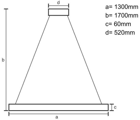 LED Luster na lanku LED/22W/230V 4000K 130 cm buk/masív