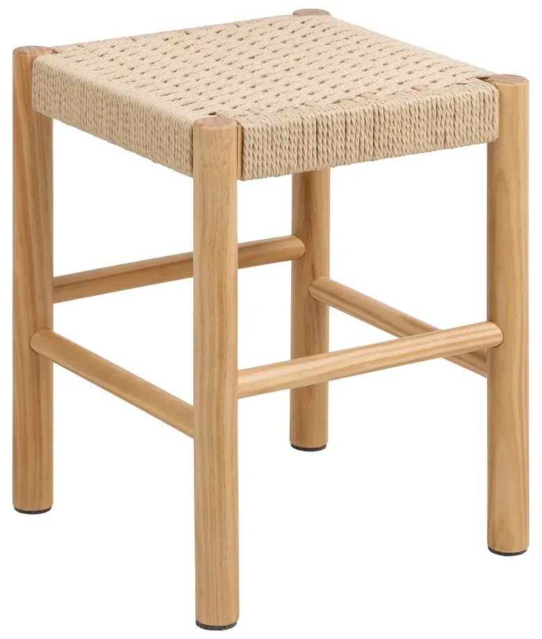 Stolička Alvin 35 cm z masívu smotanová/borovica