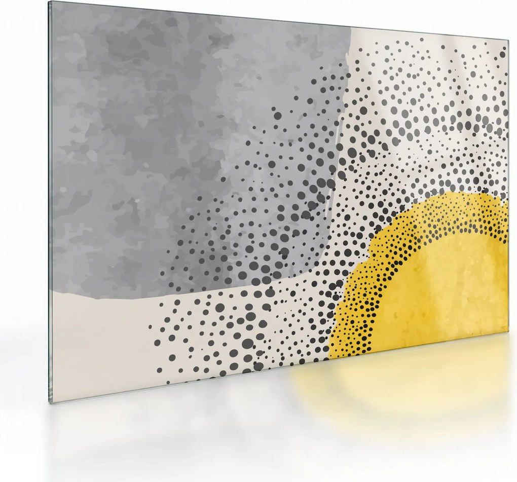 Sklenený obraz - Abstraktná maľba pláže N⁰3 (70x50 cm)