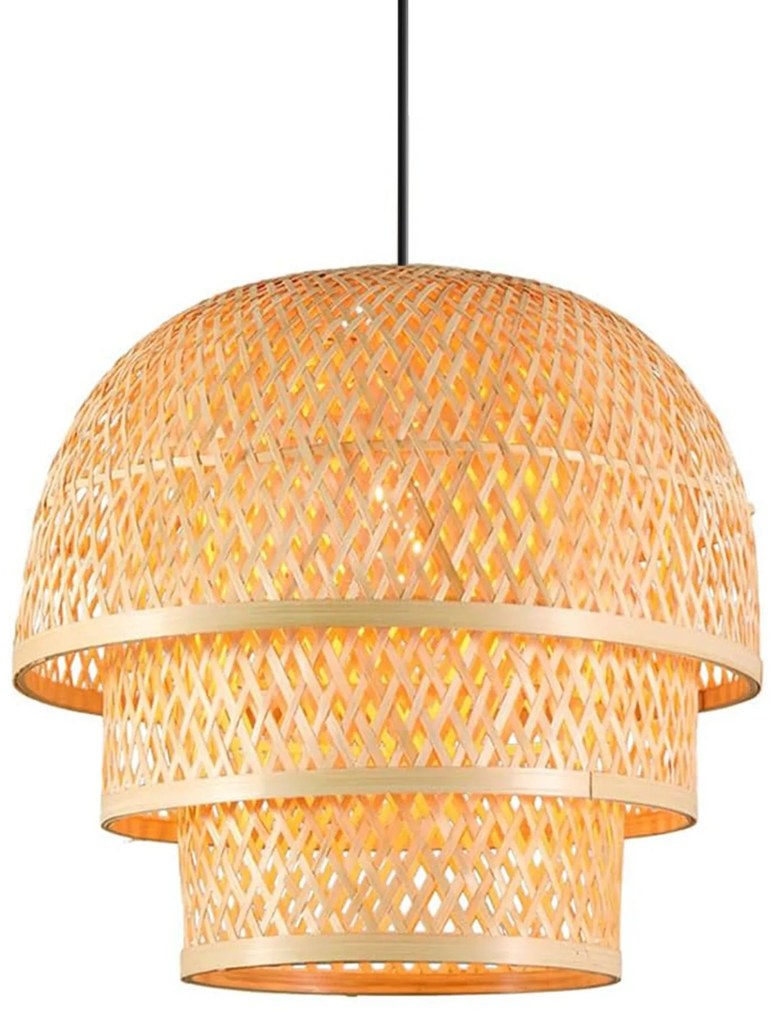 Toolight Boho, závesné svietidlo 1xE27 APP1577-5C, prírodná hnedá, OSW-03614