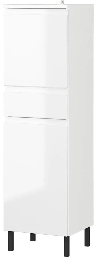Biela vysoká kúpeľňová skrinka 34x120 cm Salinas - Germania