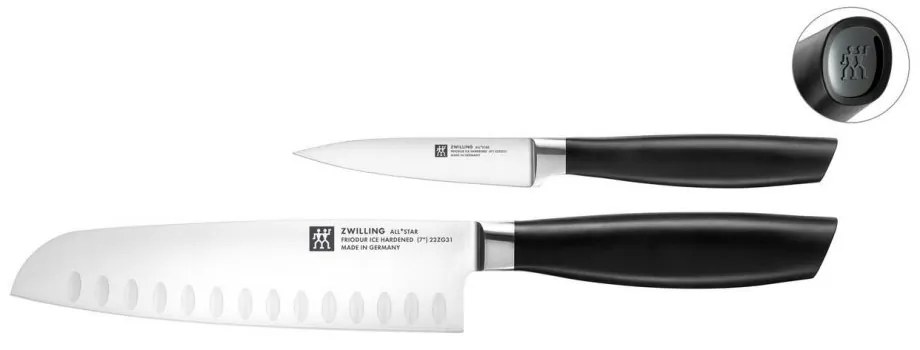 Súprava 2 nožov Zwilling All Star, nôž Santoku 18 cm a špíz 10 cm, 33760-001