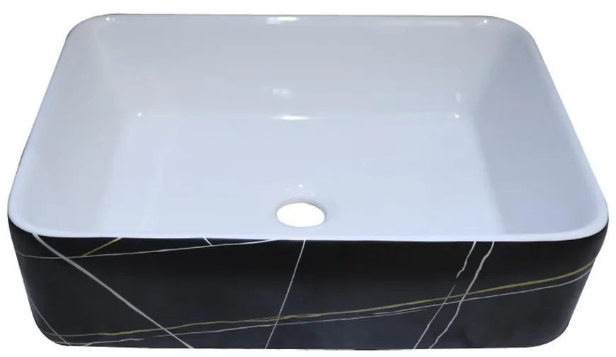 Umývadlo Elicia black marmor