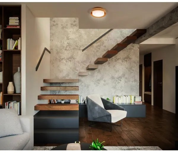 Osram - Stropné svietidlo ORBIS MADRID 2xE27/10W/230V pr. 29 cm drevený dekor