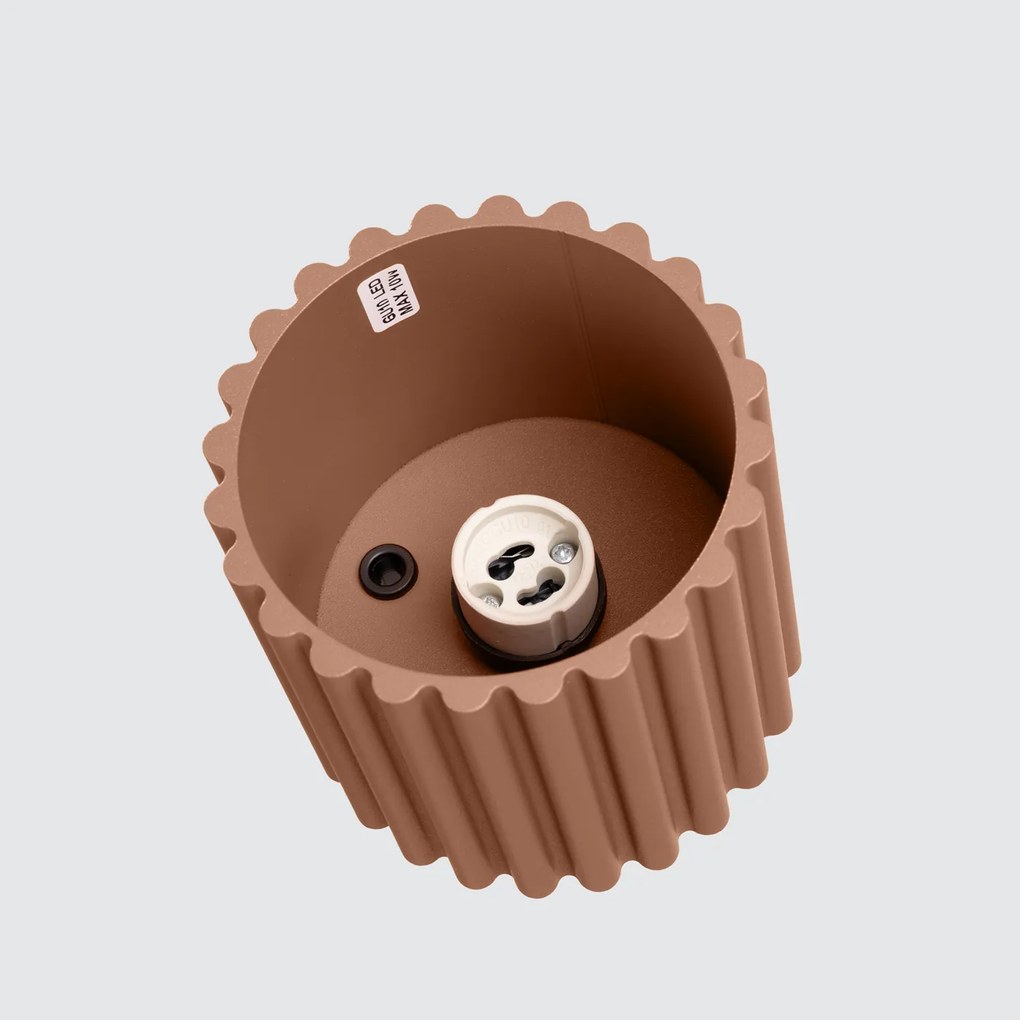 Stropné svietidlo Aura, 1x hnedé hliníkové tienidlo, (10 cm)