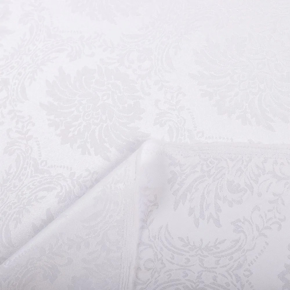 Biante Dekoračný záves Monako PM-122 Zámocký vzor biely - šírka 270 cm 270x220 cm