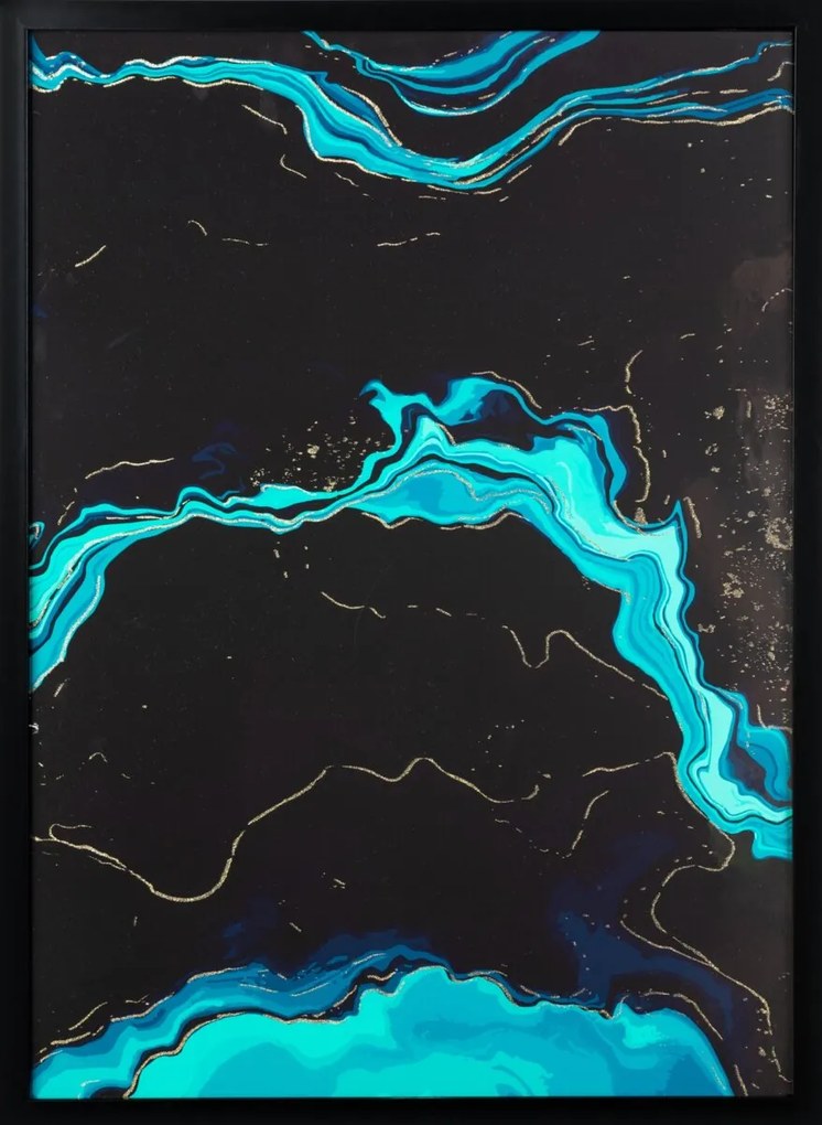 OBRAZ 477 53X73 CM TYRKYSOVÝ