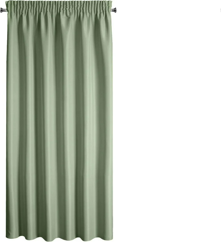 KRÁTKY ZÁVES NA PÁSKE RITA 140X175 CM OLIVOVÁ