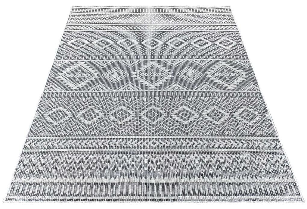 Dekorstudio Šnurkový koberec PALM 3522 - antracitový Rozmer koberca: 150x150cm