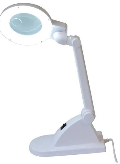 LED Stolná lampa s lupou LED/6W/230V biela