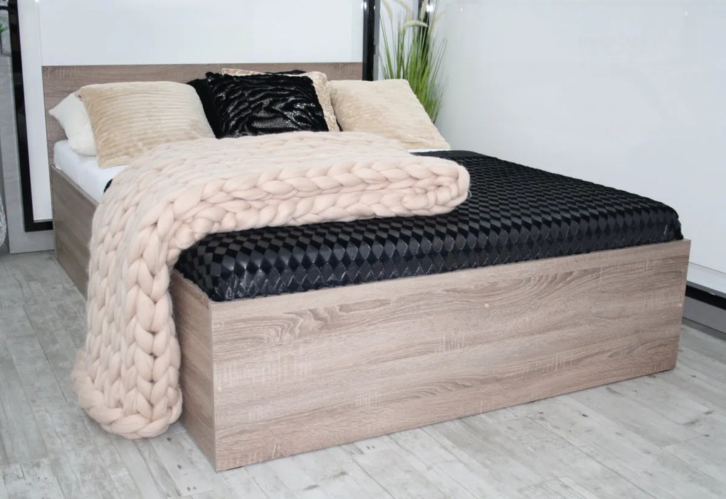 Posteľ EBONY + matrac + rošt ZADARMO - trufla / 120x200