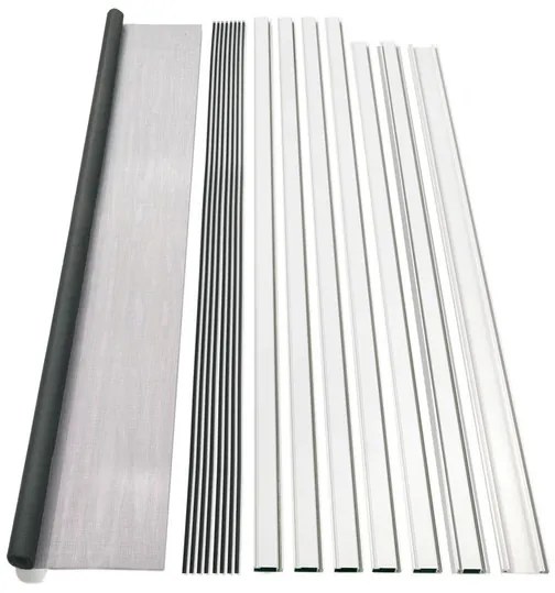 Livarno Home Hliníková sieťka proti hmyzu na dvere, 100 x 210 cm, s okopovou ochranou. (biela) (100345274)