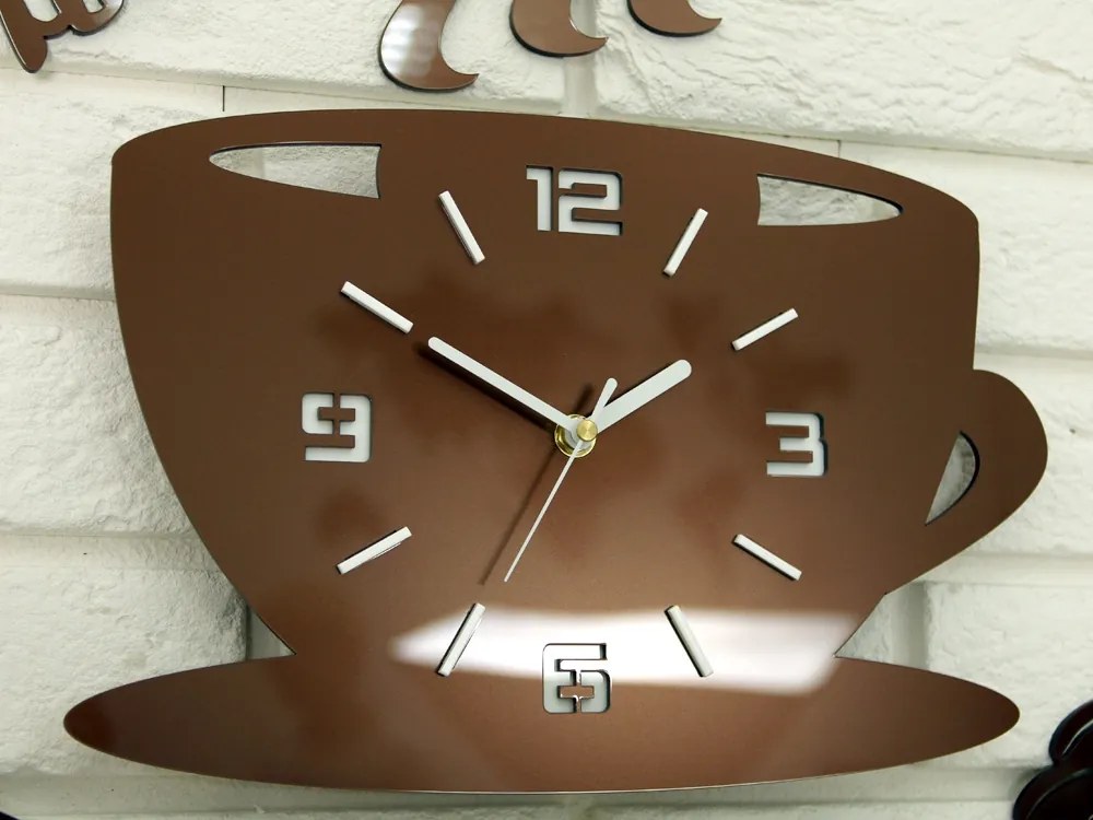 Nástenné hodiny Coffe medené