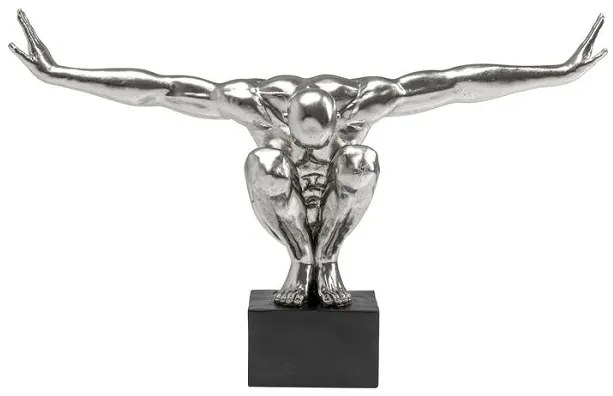 Socha Athlet strieborná XL