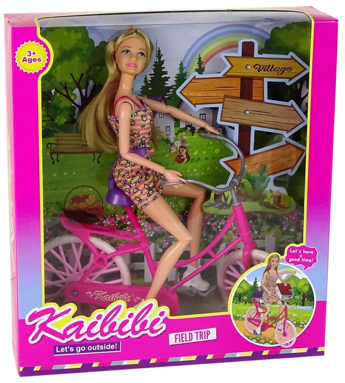 Lean Toys Bábika na bicykli